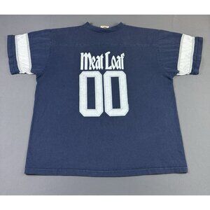 Rare Vintage 90s 1999 Meat Loaf Band Tee Football Jersey Style Rock Winterland